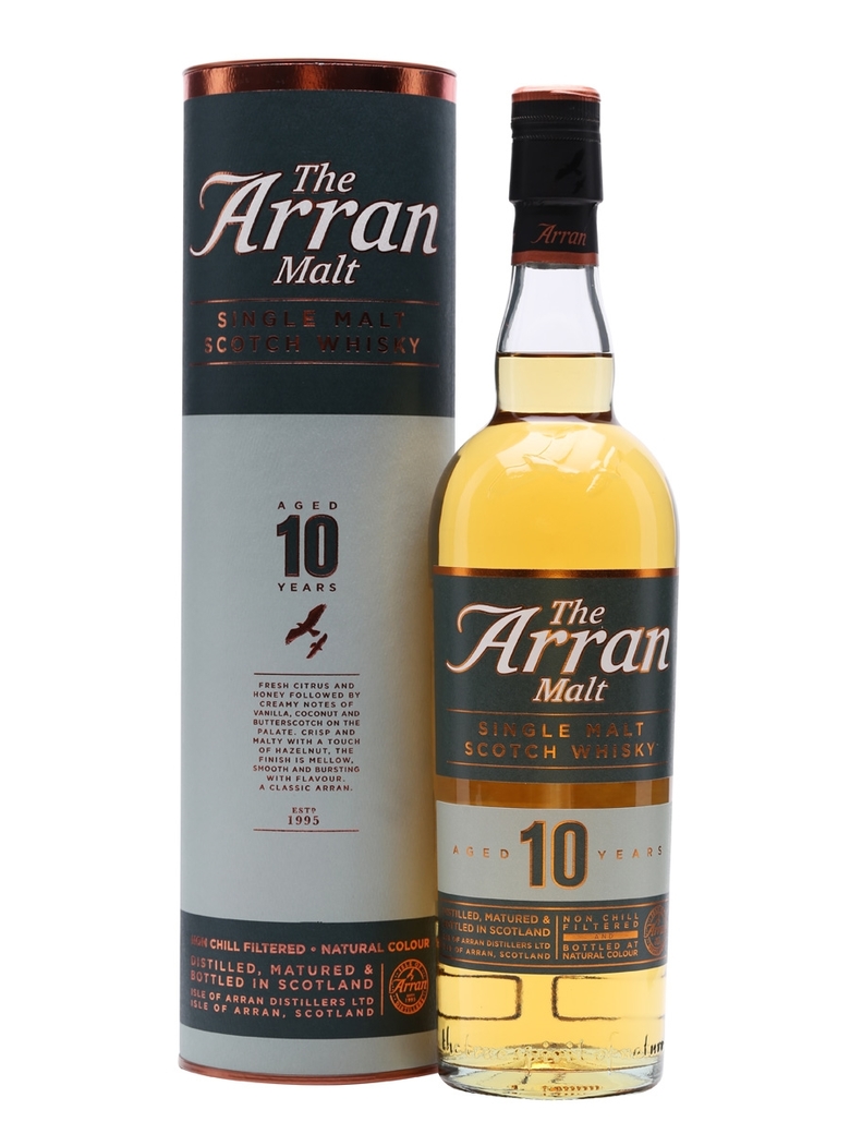 Whisky Arran Single Malt 10 Años 700cc 46º alc.