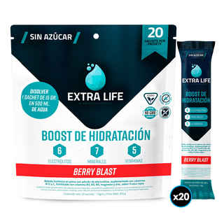 Imagen de Boost de Hidratación Extra Life Berry Blast (20 Unidades)