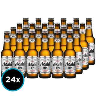Imagen de 24x Cervezas Japonesa Asahi Super Dry Botella 330cc