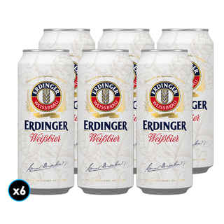Imagen de 6x Cerveza Erdinger Weißbier Lata 500cc