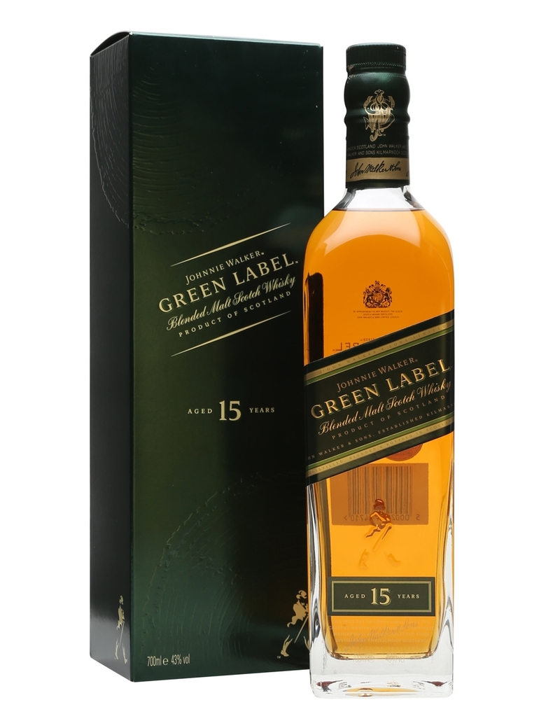 Whisky Johnnie Walker Green Label 750cc 43º alc.