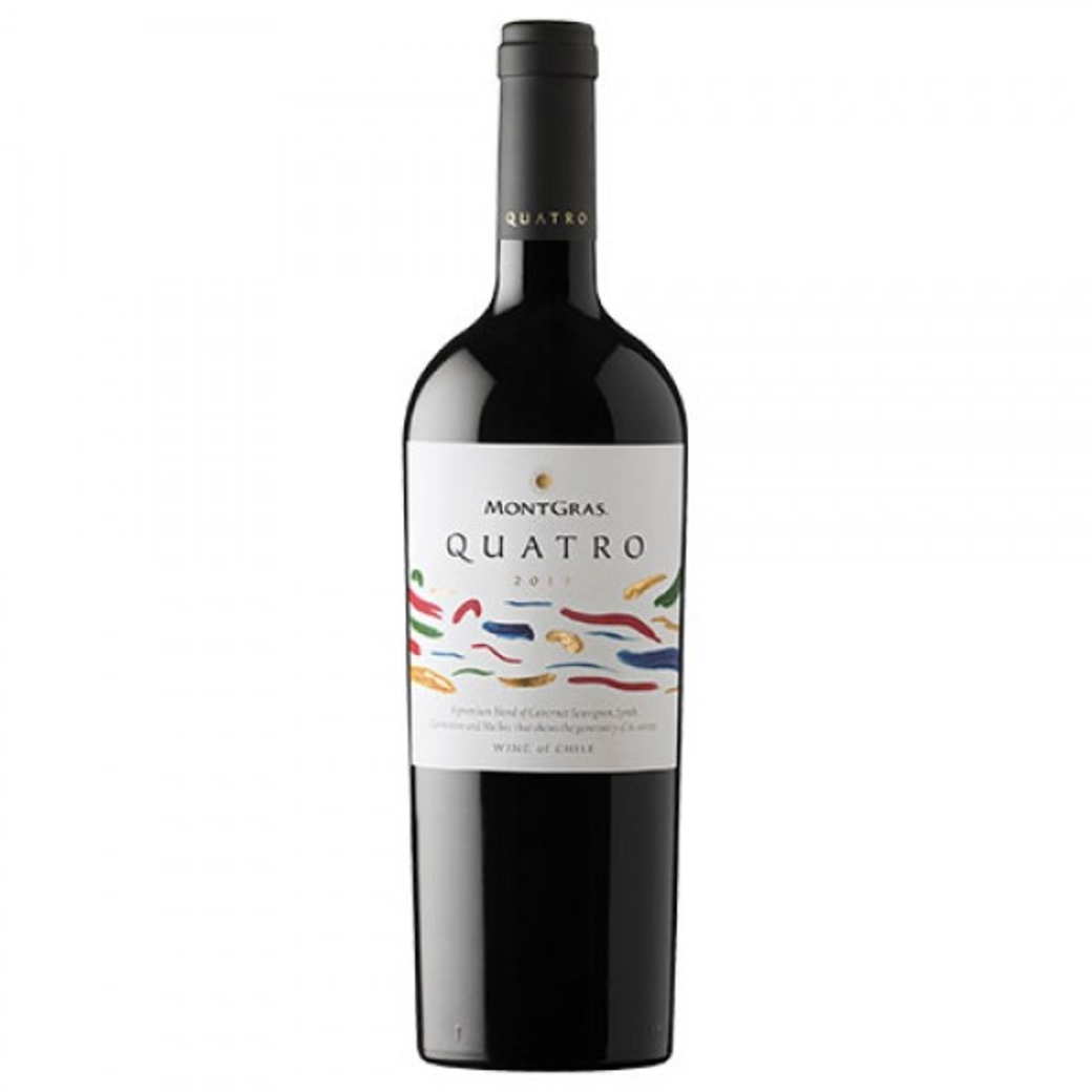 Vino Montgras Quatro Gran Reserva (CS-CA-MA-SY) 750cc