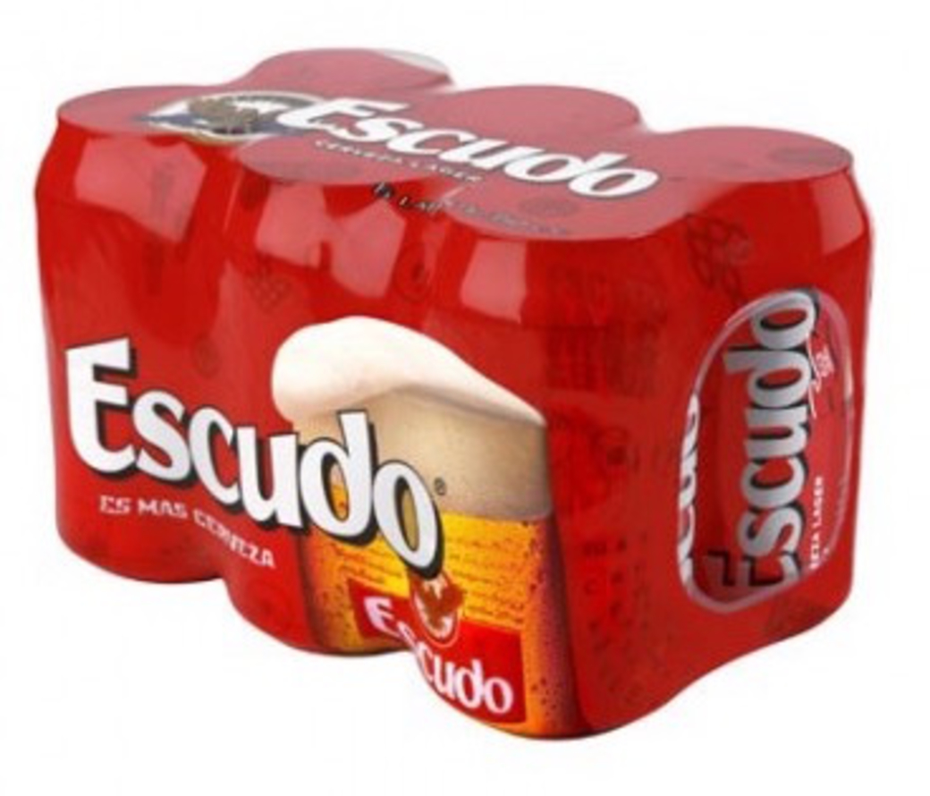 6x Cerveza Escudo Lata 470cc