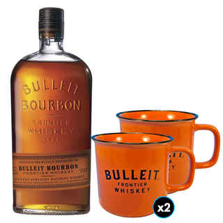 Imagen de PACK BULLEIT + 2 TAZAS: 1x Whiskey Bulleit 750cc + 2x Taza Bulleit
