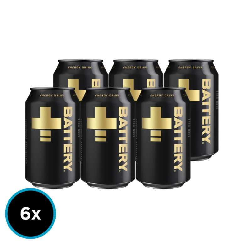 6x Bebida Energetica Battery en Latas 330cc