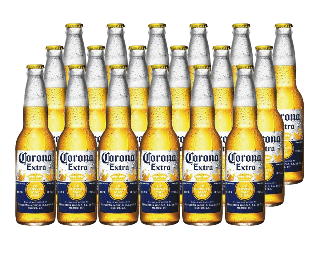 18x Cerveza Corona Extra en Botellas 355cc