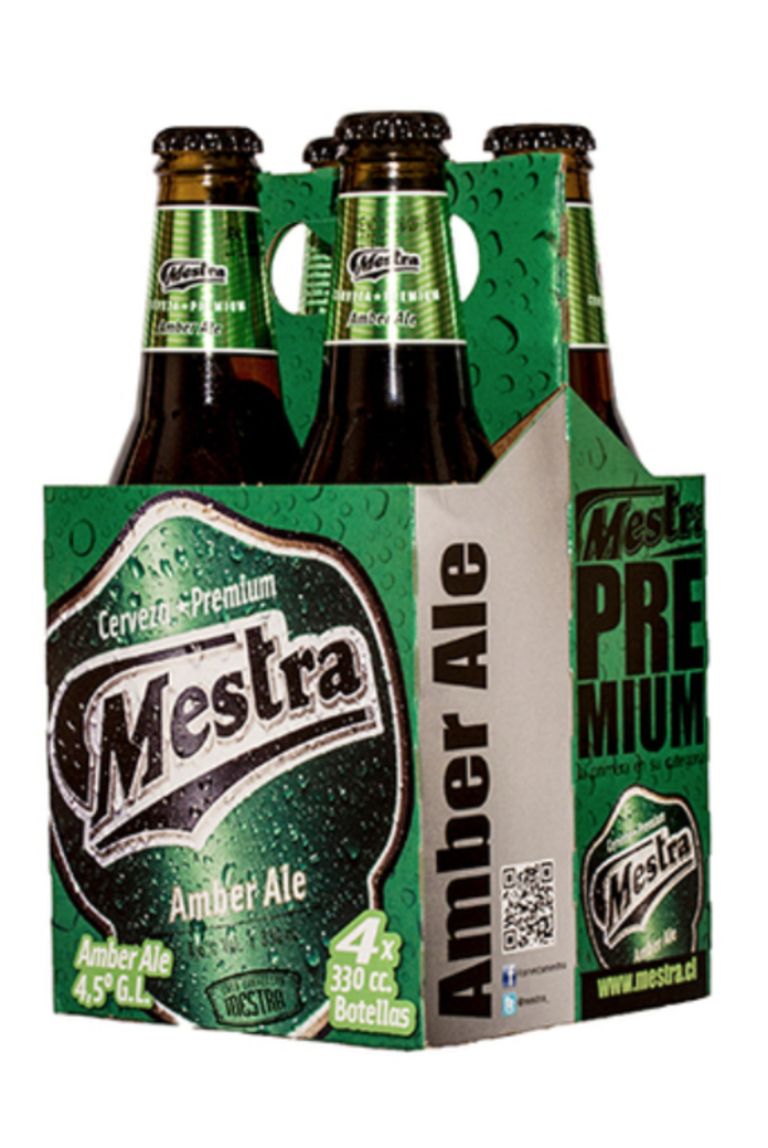 4x Cerveza Mestra Amber Ale en Botellas 330cc