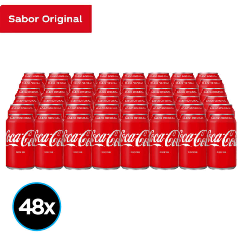 48x Coca-Cola Sabor Original Lata 350cc