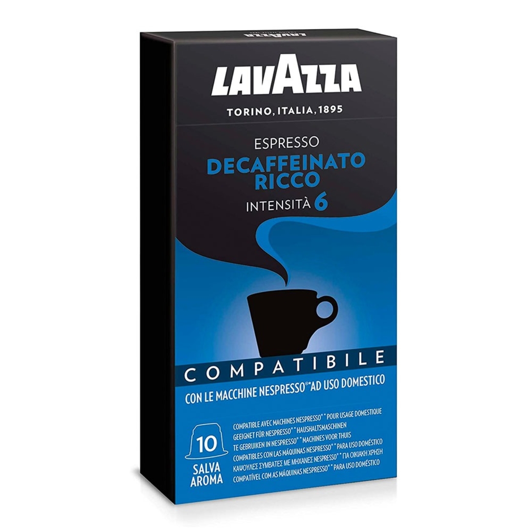 Cápsulas Café Lavazza Decaffeinato Ricco (10 Cápsulas) | Booz.cl