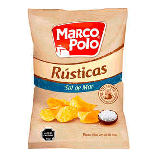 Imagen de Papas Fritas Marco Polo Rústicas Sal de Mar 185 grs.