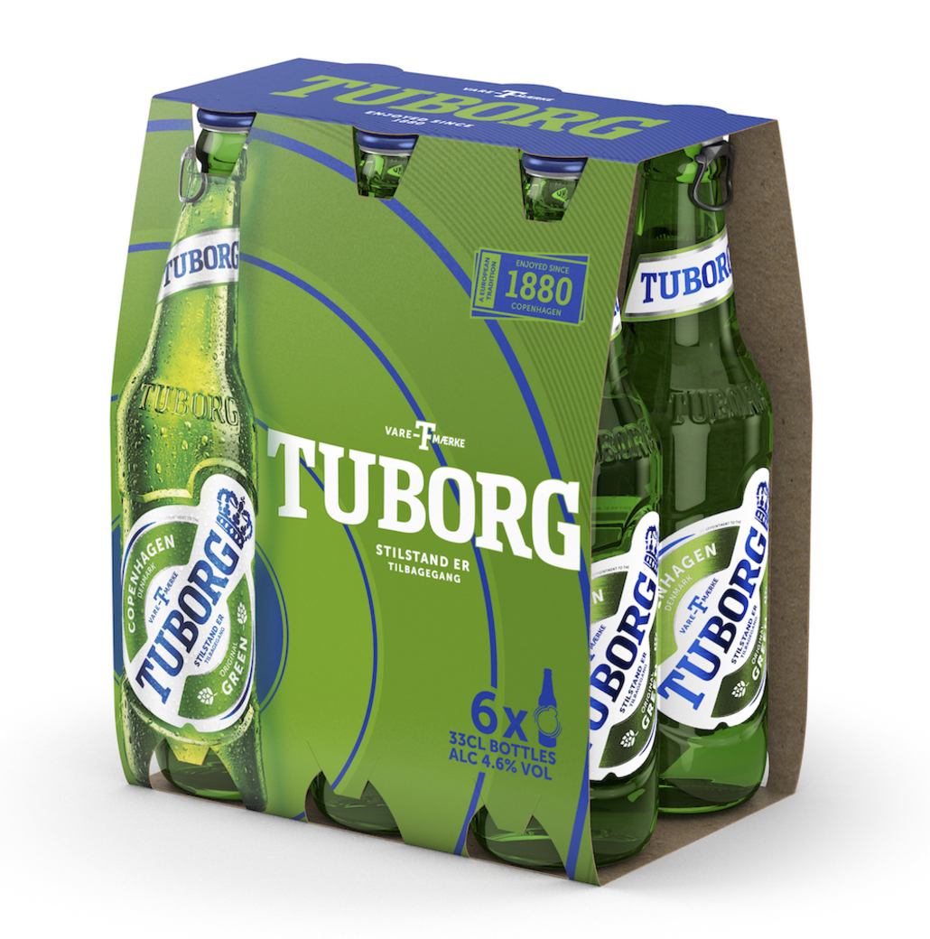 6x Cerveza Tuborg en Botellas 330cc
