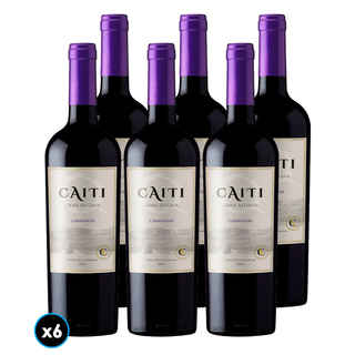 Imagen de CAJA CAITI GR (Carmenere): 6x Vino Caiti Gran Reserva Carmenere 750cc