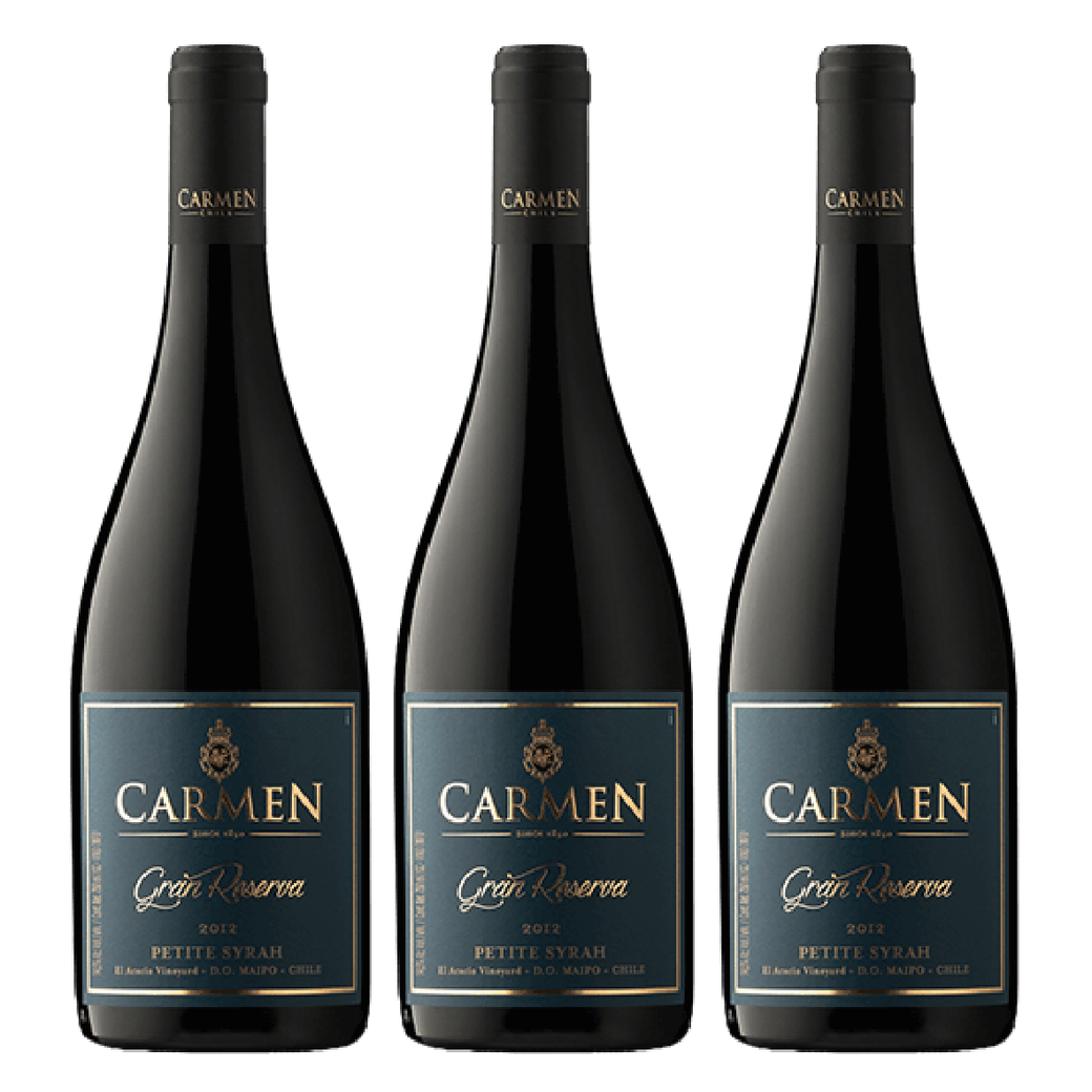 3x Vino Carmen Gran Reserva Petite Syrah 750cc