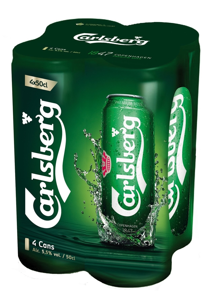 4x Cerveza Carlsberg en Latas 500cc