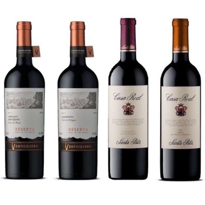 Ventisquero Reserva Carmenere y Cabernet + Casa Real Carmenere y Cabernet