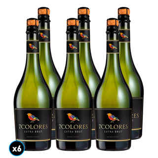 Imagen de CAJA 7 COLORES EXTRA BRUT: 6x Espumante 7 Colores Extra Brut Charmat 750cc