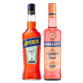 Imagen de DUO APEROL - RAMAZZOTTI: 1x Licor Aperitivo Aperol 750cc + 1x Licor Aperitivo Ramazzotti Rosato 700cc