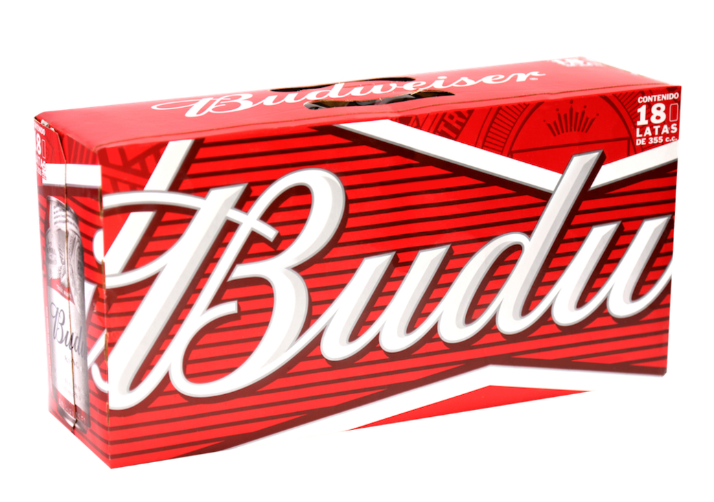 18x Cerveza Budweiser en Latas 355cc