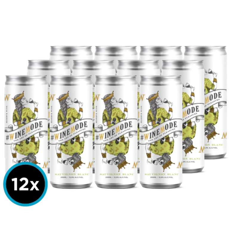 12x Vino Winemode Sauvignon Blanc Reserva D.O. Casablanca Lata 250cc