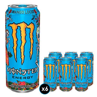 Imagen de 6x Energética Mango Loco Monster Energy 473cc