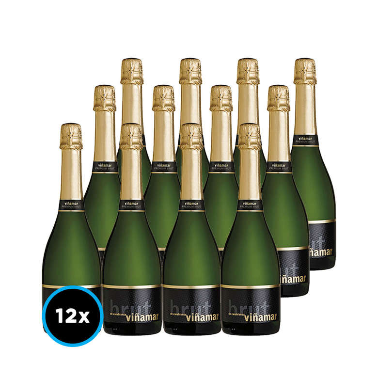 CAJA VIÑA MAR BRUT: 12x Espumante Viña Mar Charmat Brut 750cc