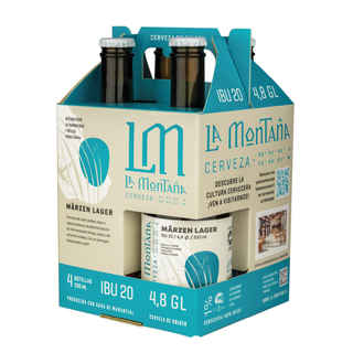 Imagen de KIT LA MONTAÑA N°3: 4x Cerveza La Montaña Lager 330cc