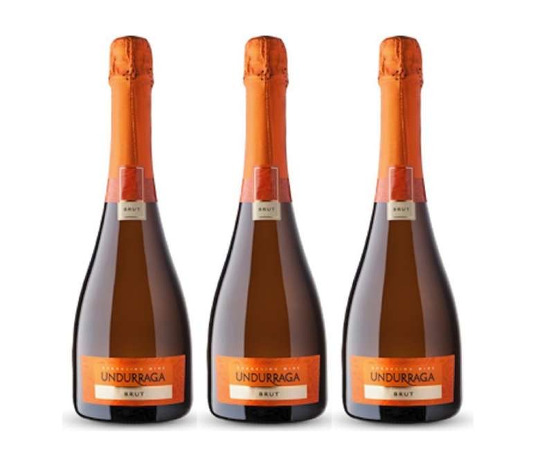 3x Espumante Undurraga Brut 750cc