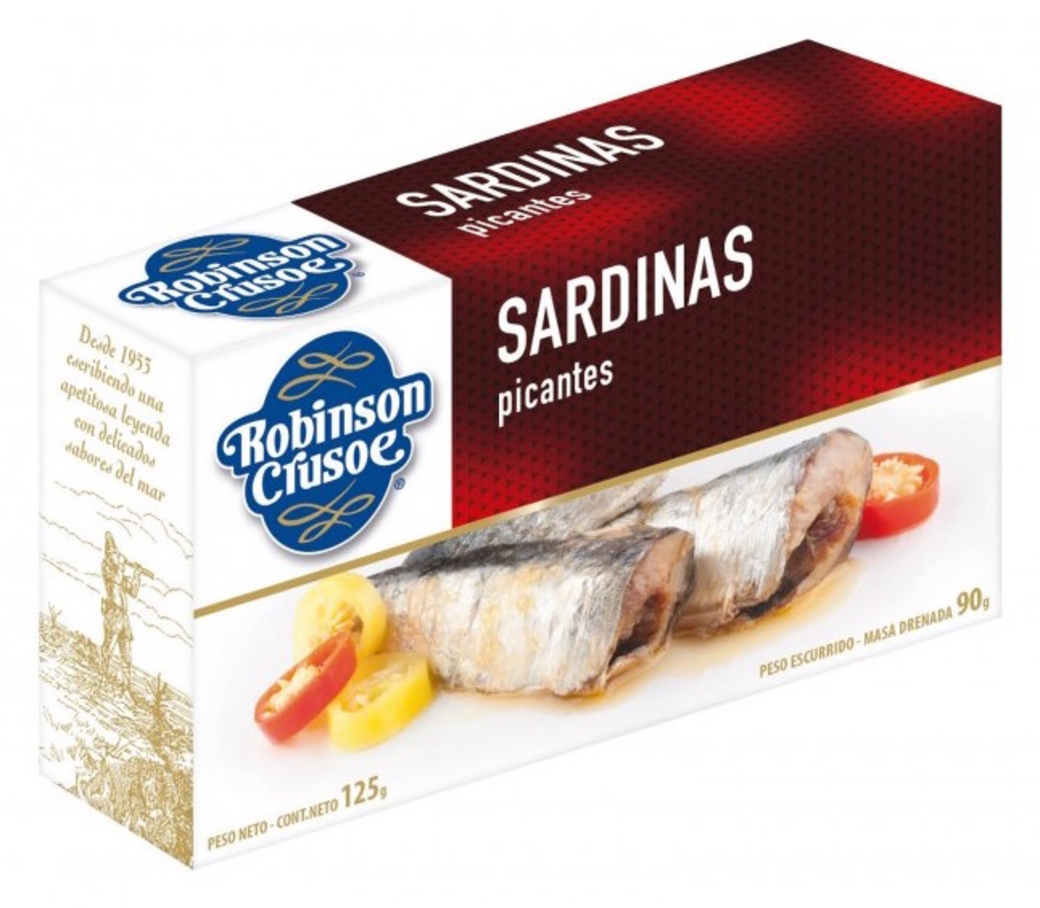 Sardinas Picantes en Aceite Robinson Crusoe 125 gramos