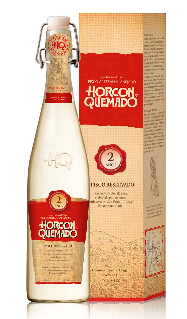 Pisco Horcón Quemado 2 Años 645cc 40º alc.