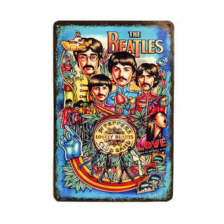 Imagen de Afiche The Beatles Metálico 20 x 30 cm.