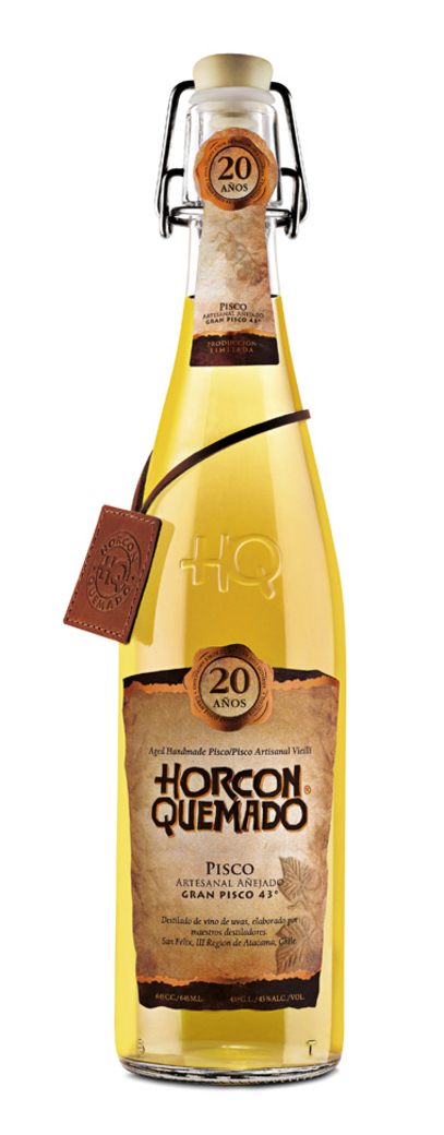 Pisco Horcón Quemado 20 Años 645cc 43º alc.