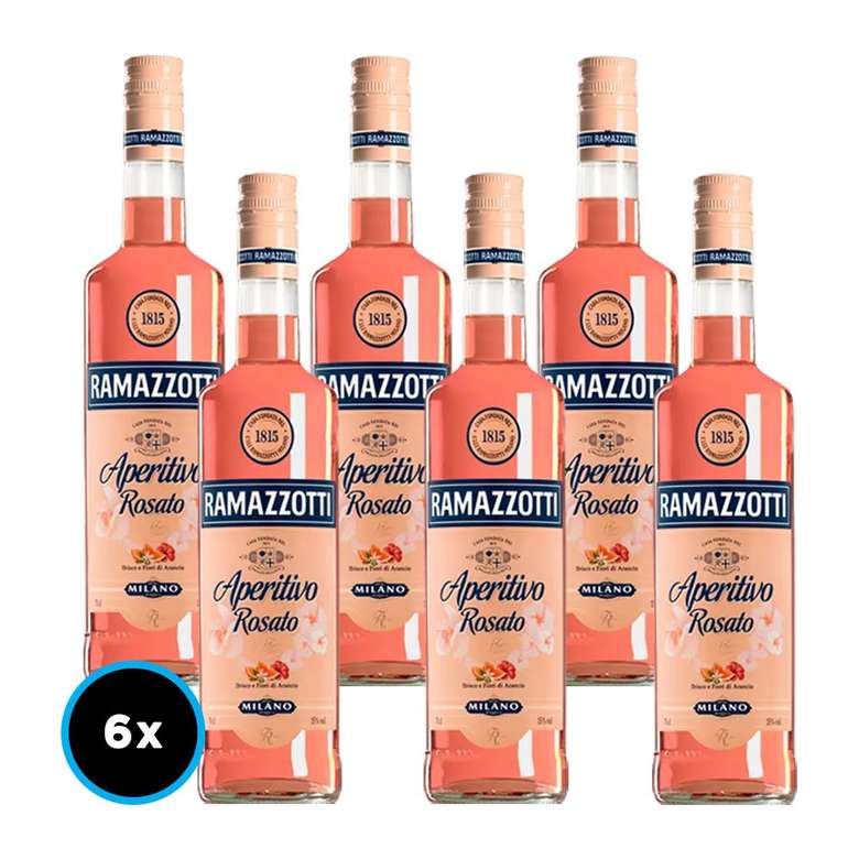CAJA RAMAZZOTTI: 6x Licor Aperitivo Ramazzotti Rosatto 700cc