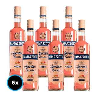 Imagen de CAJA RAMAZZOTTI: 6x Licor Aperitivo Ramazzotti Rosatto 700cc