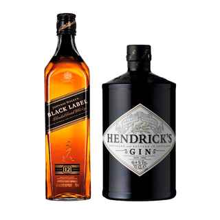 Imagen de PACK HENDRICKS JOHNNIE: 1x Whisky Johnnie Walker Black Label 750cc 40º alc. + 1x Gin Hendricks 700cc 41,4º alc.