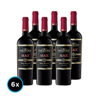 Imagen de CAJA ERRAZURIZ MAX (Carmenere): 6x Vino Errazuriz Max Carmenere 750cc
