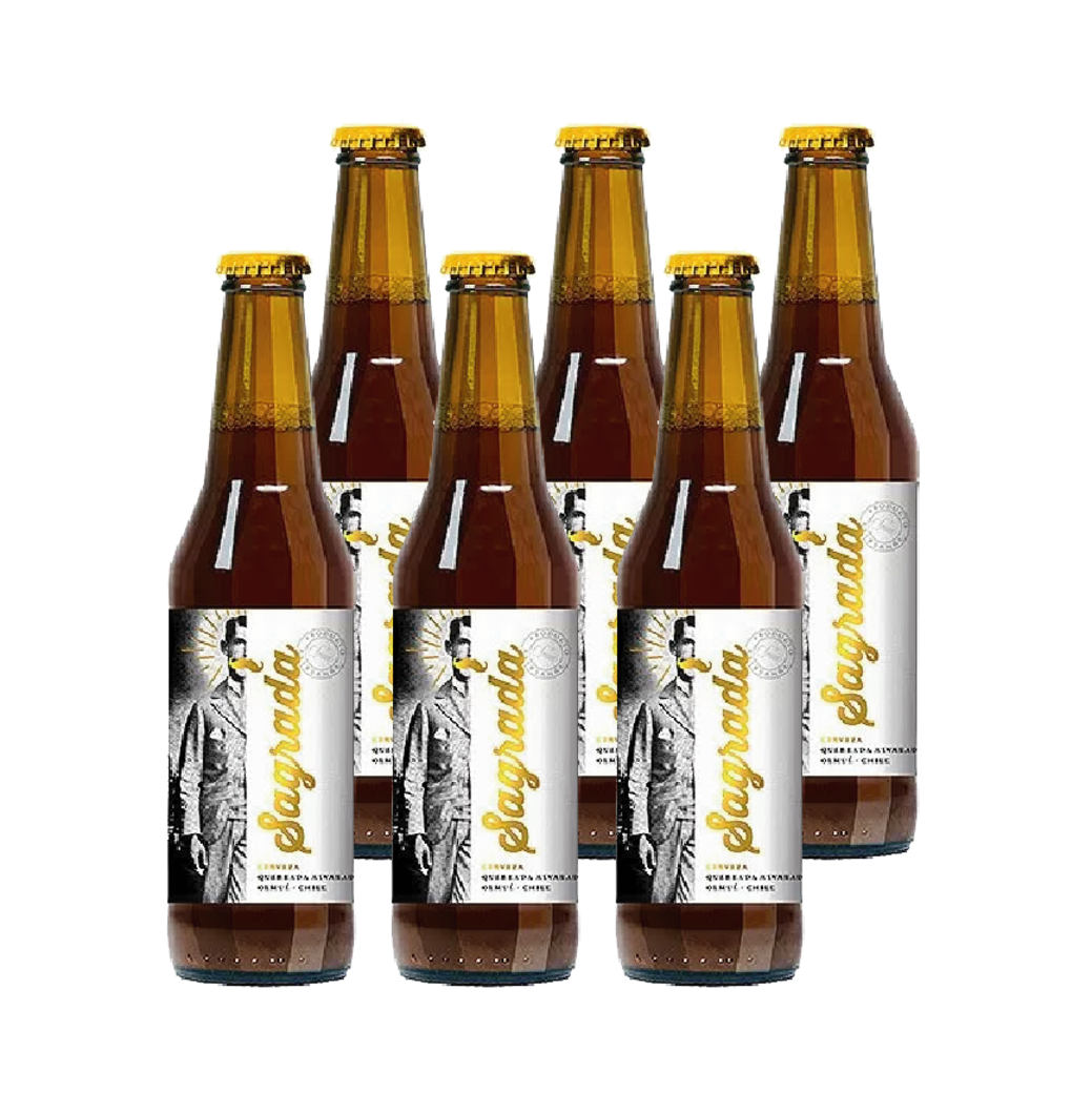 6x Cerveza Sagrada Golden Ale en Botellas 330cc