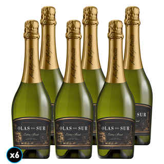 Imagen de CAJA OLAS DEL SUR EXTRA BRUT: 6x Espumante Olas del Sur Extra Brut 750cc
