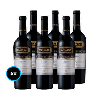 Imagen de CAJA SANTA EMA GR (Merlot): 6x Vinos Santa Ema Gran Reserva Merlot 750cc