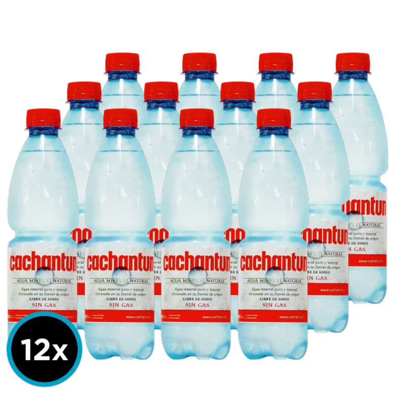 12x Agua Mineral Cachantun Sin Gas 500cc