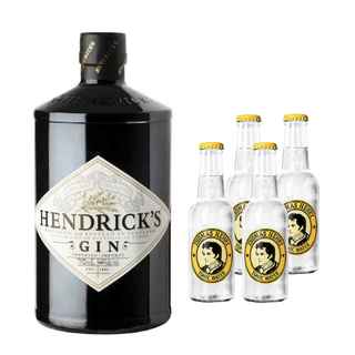 Imagen de PACK HENDRICKS THOMAS HENRY: Gin Hendricks 700cc + 4x Agua Tónica Thomas Henry 200cc
