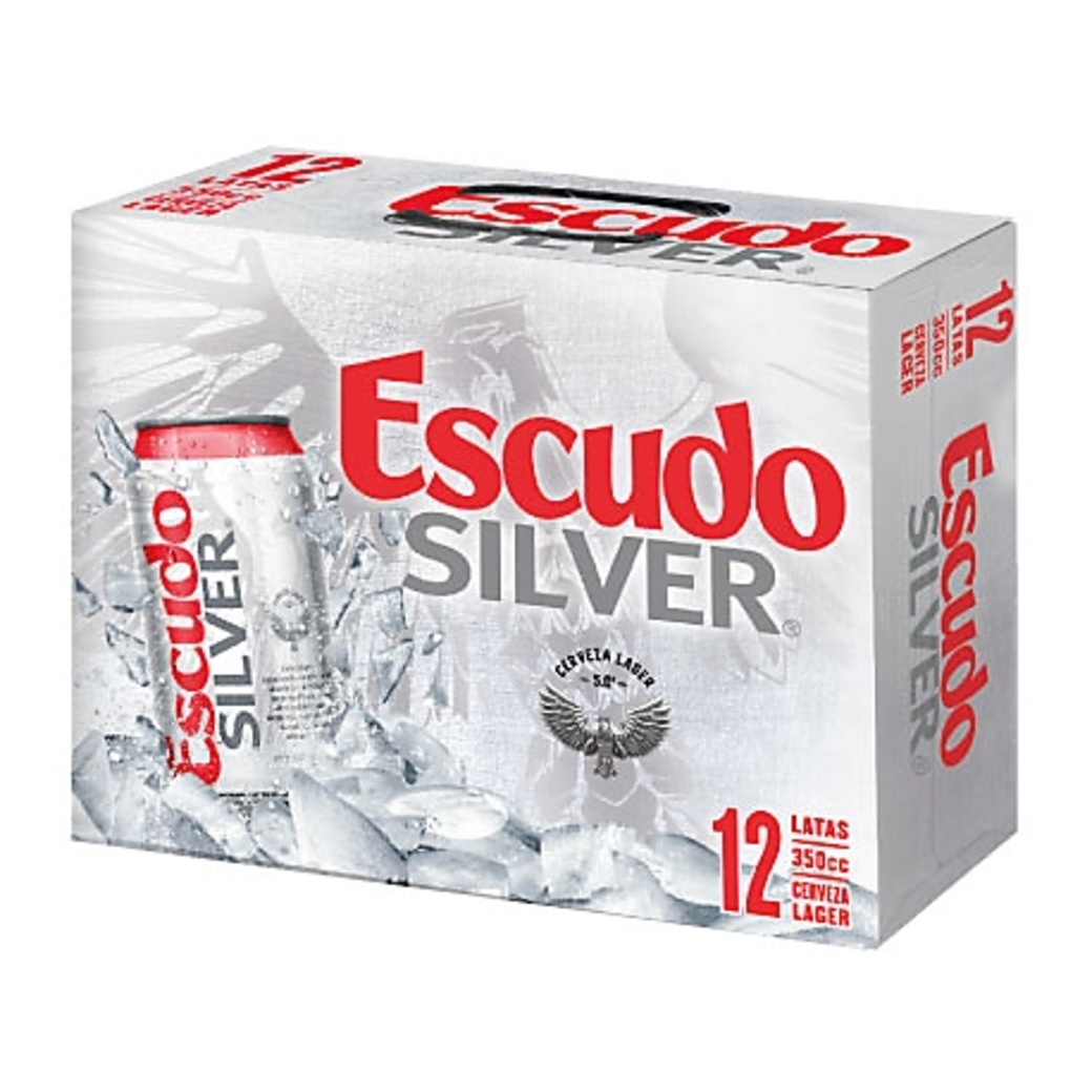 12x Cerveza Escudo Silver en Lata 350cc