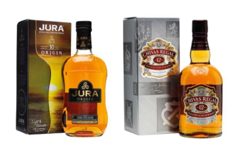 Jura Single Malt 10 años 700cc + Chivas Regal 12 años 750cc
