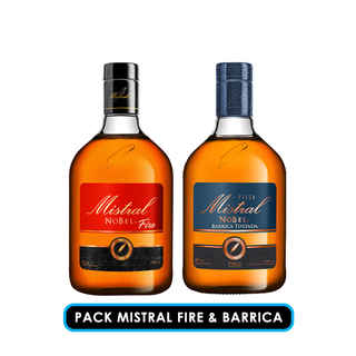 Imagen de Pack Mistral Fire y Barrica Tostada: Pisco Mistral Nobel Barrica Tostada 750cc + Pisco Mistral Nobel Fire 750cc