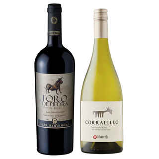 Imagen de DUO TORO PIEDRA - CORRALILLO: 1x Vino Toro de Piedra Cabernet Sauvignon 750cc + 1x Vino Matetic Corralillo Sauvignon Blanc 750cc