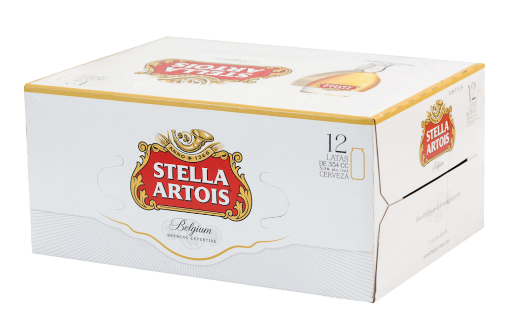 12x Cerveza Stella Artois en Latas 354cc