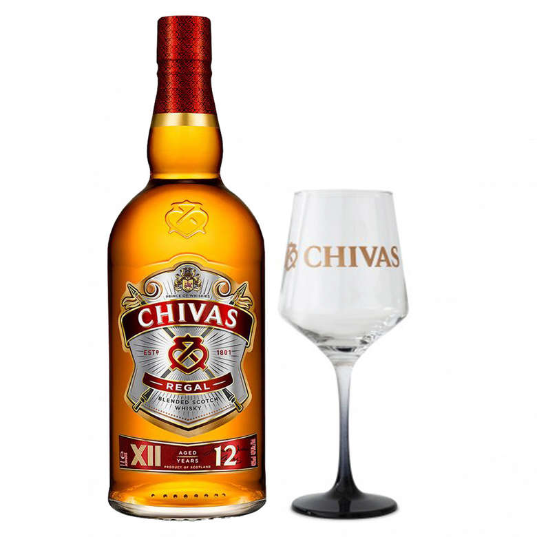 Pack Chivas 12 Años 1L + Copa Chivas: Whisky Chivas Regal 12 años