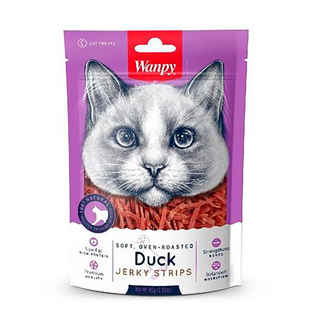 Imagen de Snack Para Gatos Wanpy Soft Duck Jerky Strips 80 grs.