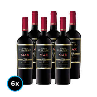Imagen de CAJA ERRAZURIZ MAX (Cabernet): 6x Vino Errazuriz Max Cabernet Sauvignon 750cc