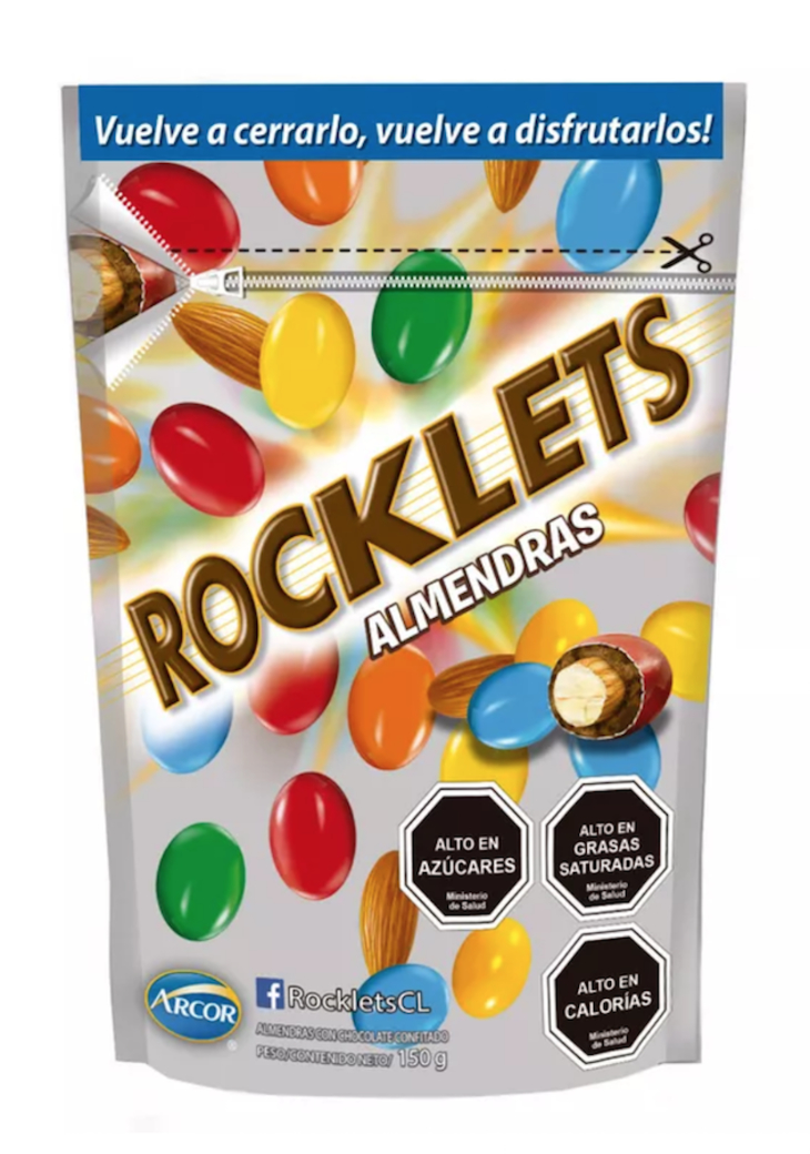 Rocklets Almendra Envase Doypack Zipper 150 Gramos