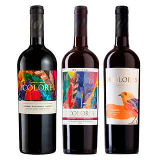 Imagen de PACK 7 COLORES N°6: 1x Vino 7 Colores Gran Reserva Cabernet Sauvignon-Muscat 750cc + 1x Vino 7 Colores Reserva Cabernet Sauvignon Pais 750cc + 1x Vino 7 Colores Carmenere 750cc